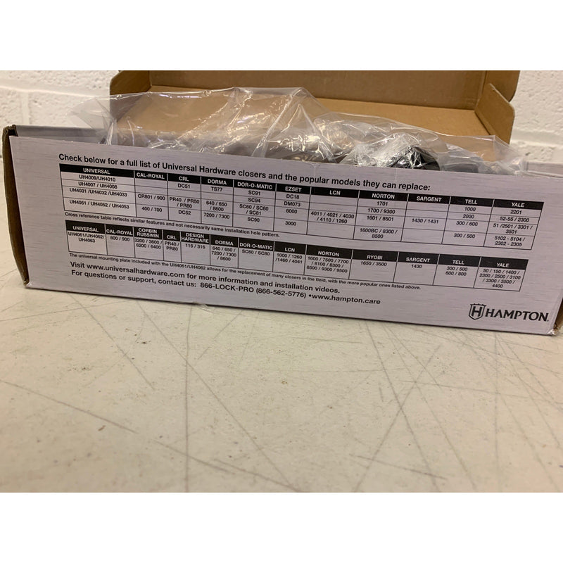 Universal Hardware Matte Black Heavy-Duty Commercial Door Closer
