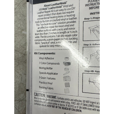 JB Weld Professional Vinyl/Leather Repair Kit Heat Iron Repair Rips Cracks Holes