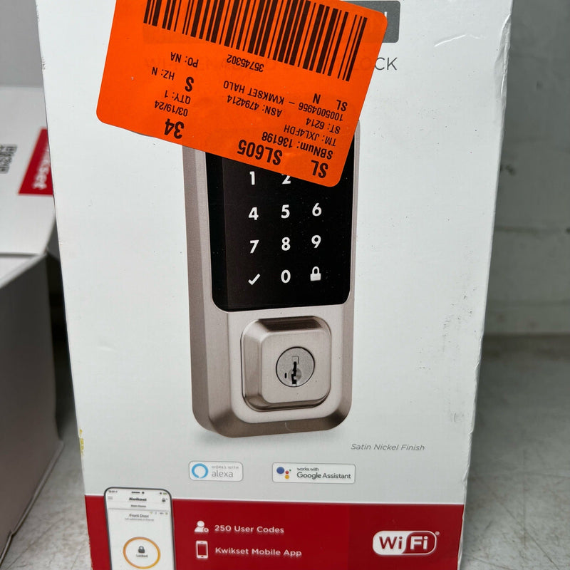 Kwikset HALO Nickel Keypad Electronic Smart Lock Deadbolt Touchscreen & WiFi