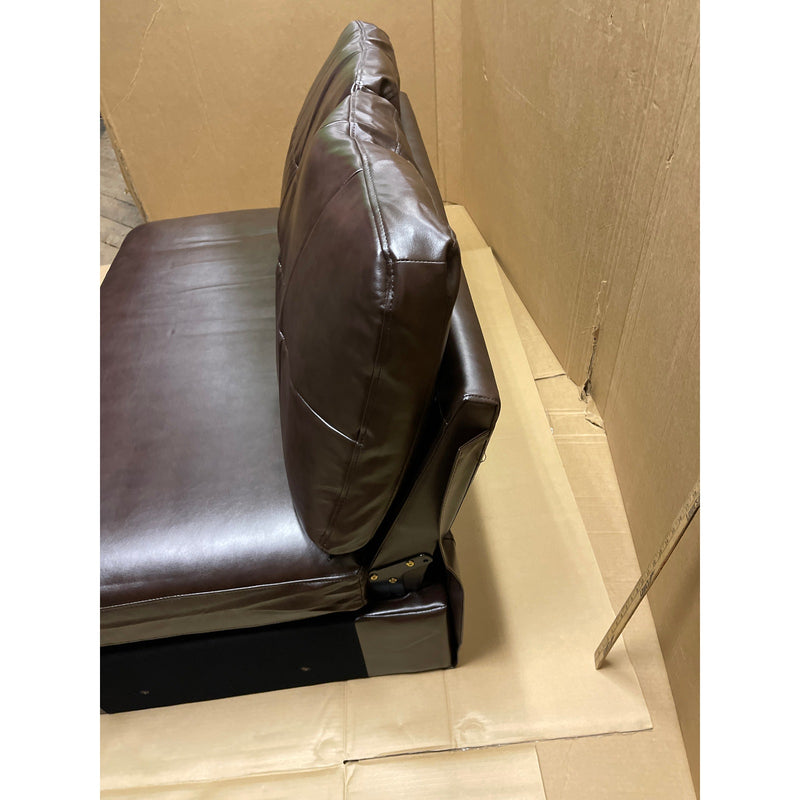 46 x 29 x 27" Sectional Piece, Love Seat, Floor Seat, No Feet, Brown Leather