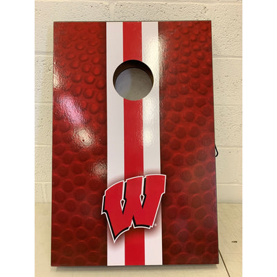 Wild Sports Deluxe Cornhole Set Tailgate Toss NCAA 2' x 3' MDF Wisconsin Badgers