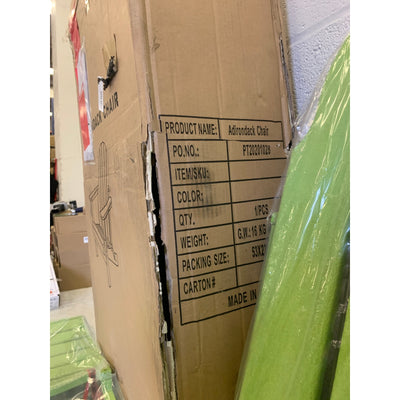 DAILYLIFE Folding Adirondack Chair, HDPE Patio Outdoor Chair Lime