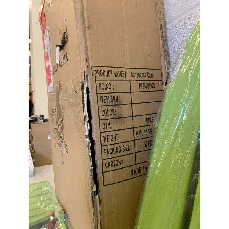 DAILYLIFE Folding Adirondack Chair, HDPE Patio Outdoor Chair Lime