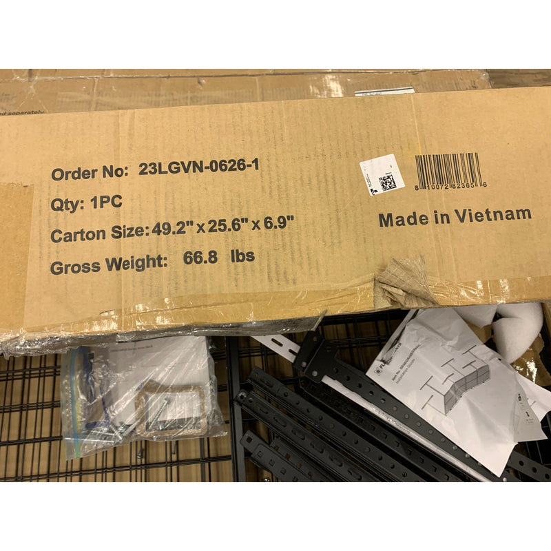 FLEXIMOUNTS Overhead Garage Storage Rack, 3ft x 8ft Adjustable Height, READ