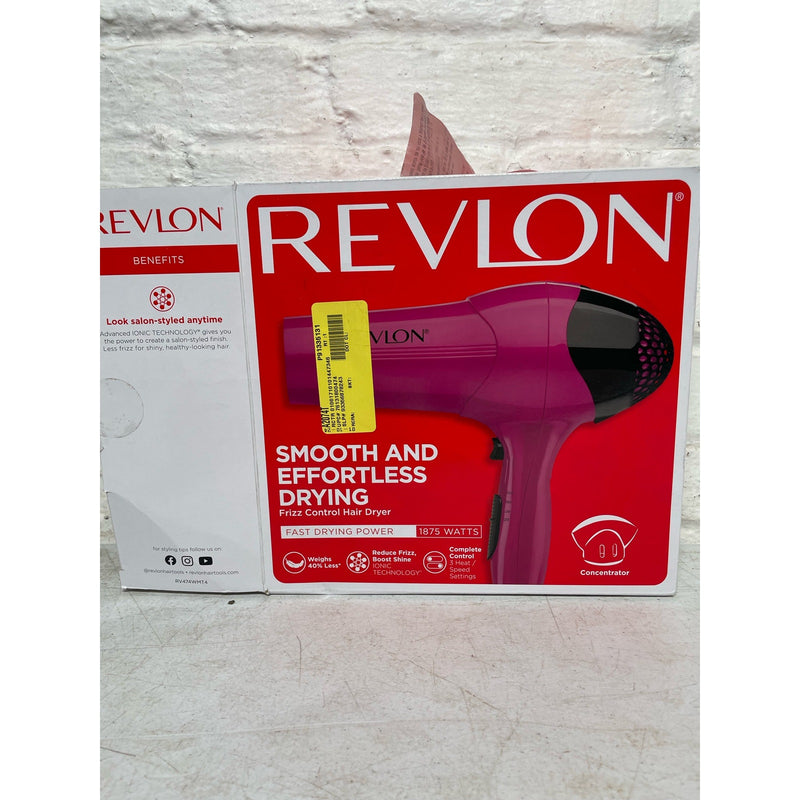 Revlon Frizz Control Hair Dryer 1875 Watt 3 Heat/Speed Settings, Corded Electric