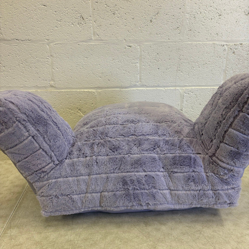 UGG Plush Backrest Pillow, 34"W x 18"H Reading Pillow Soft - Purple Fuzzy Design