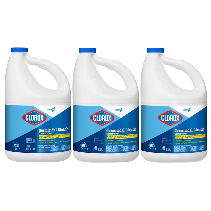 Pack-of-3 CloroxPro Clorox Germicidal Bleach, 121 Ounce Bottles Each - Cleaning