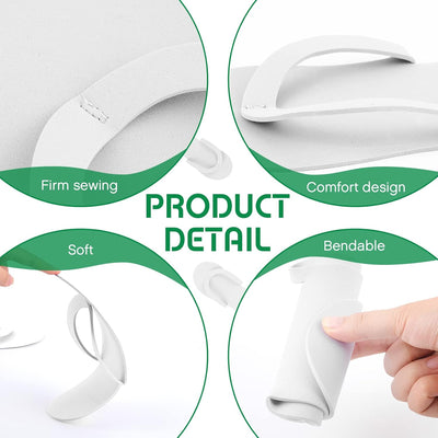 240-Pairs Geyoga Disposable Foam Pedicure Slippers, Spa Sandals- White