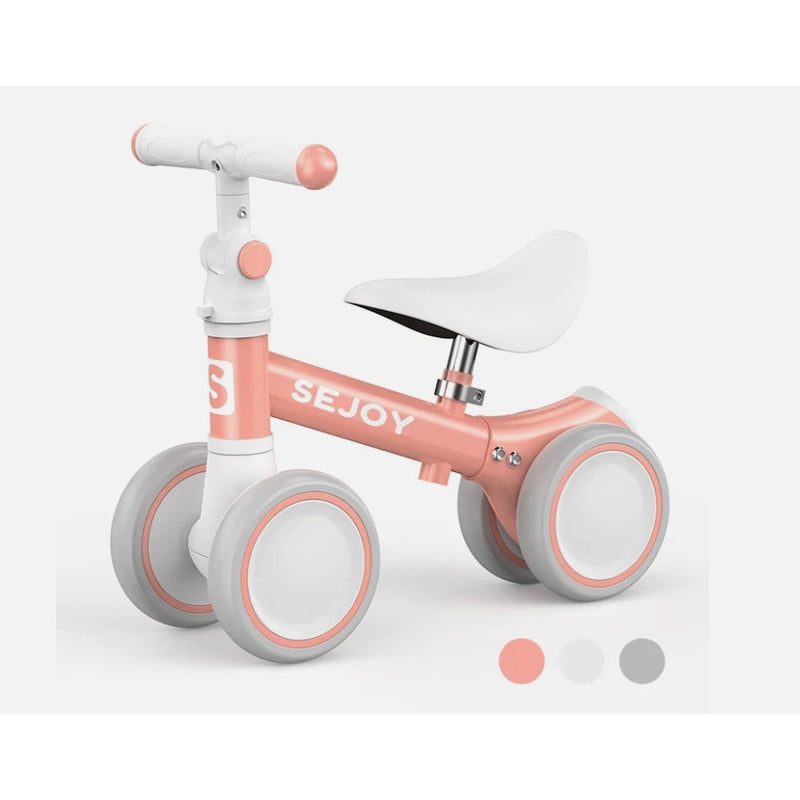 SEJOY Baby Walker Balance Bike 4-Wheels for 12-24 Months Toddler Bicycle Toys