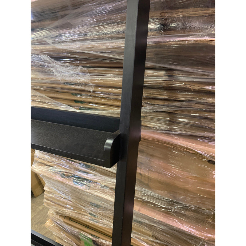76" 3 Tier Wall Shelving Storage Rack, Ladder Storage, Wood, Black