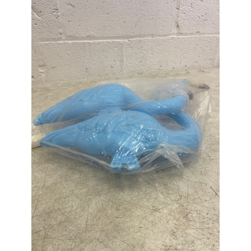 2-Pack Blue Flamingos Yard Decoration Plastic Flamingo Lawn Ornaments Metal Legs