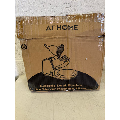 VIVOHOME Electric Dual Blades Ice Shaver, Snow Cone Machine, Metal. Silver