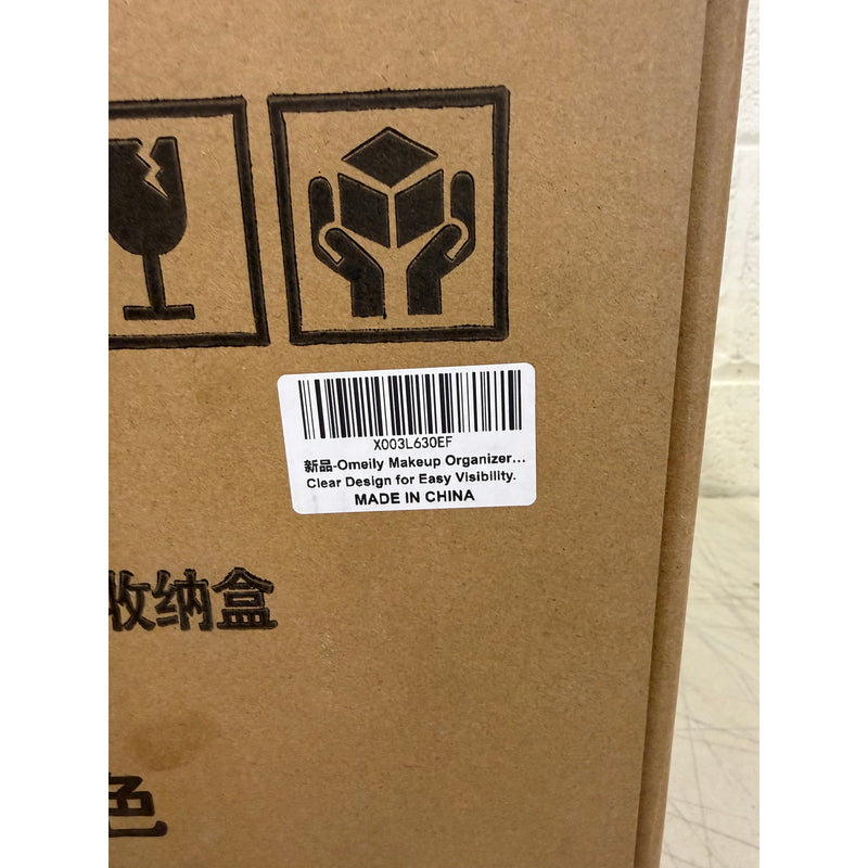 Omeily Large Makeup Organizer & Vanity Case, 3-Layers, Clear Design 13"x12"x8"