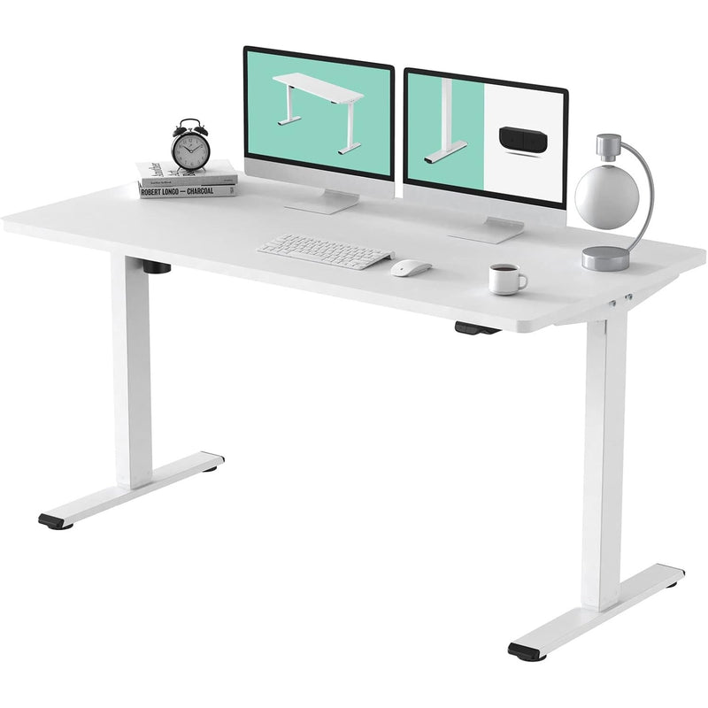 FLEXISPOT Standing Desk Electric Stand Up Desk White 24"D x 48"W x 28"H EP1EW