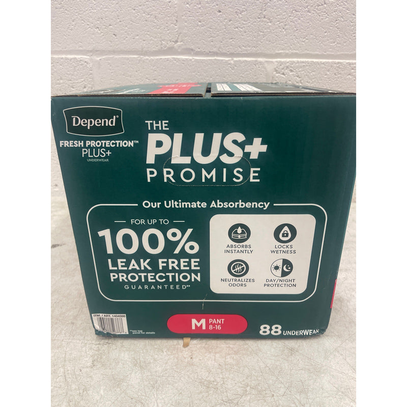 Depend Protection Plus Ultimate Underwear for Women, Medium 88 Count
