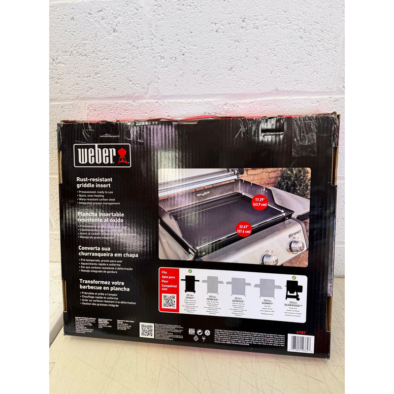 Weber Rust-Resistant Griddle Insert for Searwood & Large Spirit Series Grills
