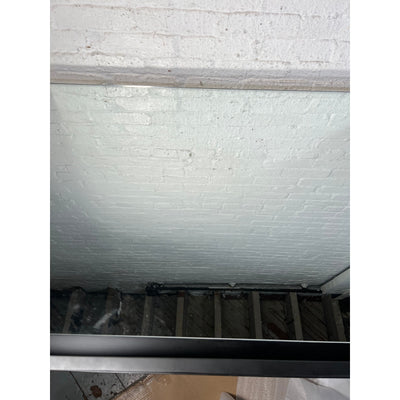 Gloria Rectangle Mirror with Shelf 47 in. W x 31 in. H, Black, Wood, Wall Mount