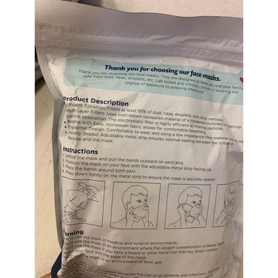 LOT-OF-160 KOLOSSUS Disposable Face Mask Sanding/Painting Respirator  KN95