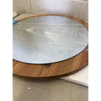 Sedas Living Units 16.5 " Round Mirror with 1.5" Wood Frame, Circular Mirror