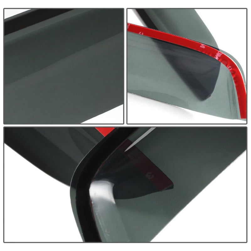 4pcs Vent Window Visor Deflector Rain/Sun Guard Dark Smoke 84-01 Jeep Cherokee