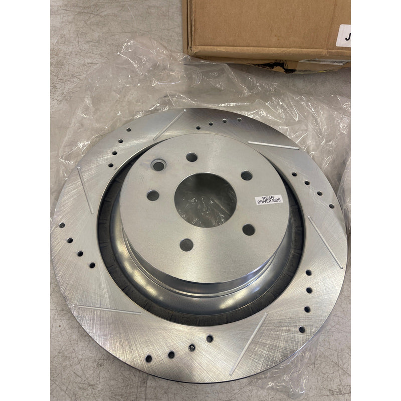 SET-OF-2 Power Stop Brake Rotors, Front Wheel, Drilled And Slotted, JBR1300XR