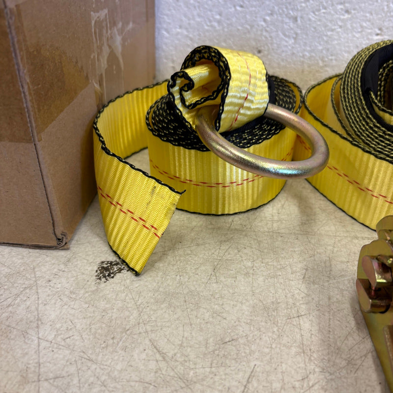 Waltyotur 4 Pcs Auto Lanyard Ratchet Straps 2 x 96 Classic Yellow 3300 LB CAP
