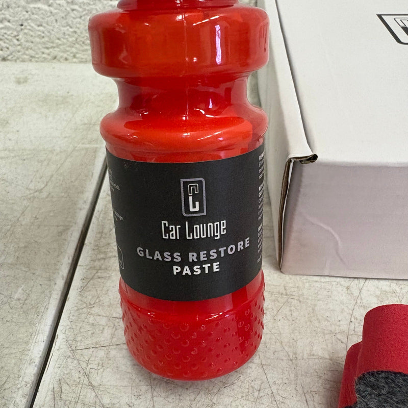 Car Glass Cleaning Kit, 3-Washer Fluid Additive, 1-Glass Restore Paste, 1-Sponge