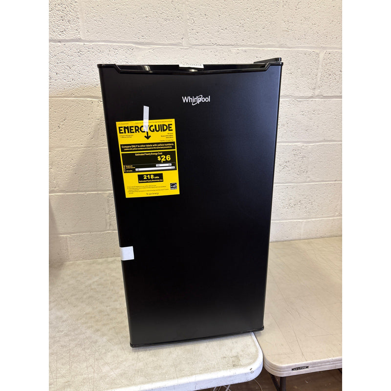 Whirlpool 3.3cu ft Mini Refrigerator Reversible Door Adjustable Thermostat Black
