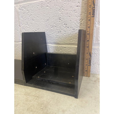 Wooden Desk Office Shelving Unit, 27" x  8" Organizer, Black Wood Finish