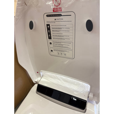 Bidet Toilet Seat, Elongated, Smart Toilet, Seat Warmer, with Remote - White