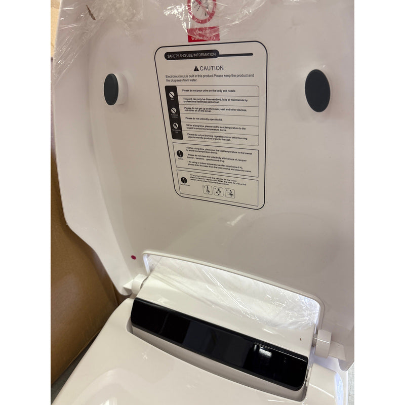 Bidet Toilet Seat, Elongated, Smart Toilet, Seat Warmer, with Remote - White