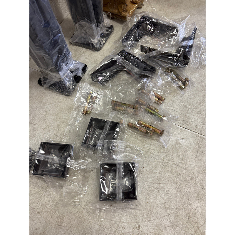 3 Pack 45" 3-Way Aluminum Fence Post, 1.8mm Thick Walls & 10mm Base - Black