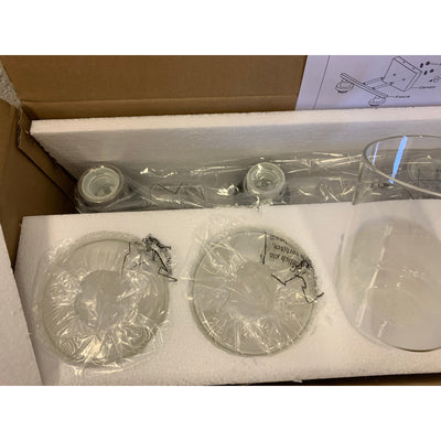 Brushed Nickel Vanity Lights Modern 6-Light Wall Light Fixture with Clear Glass