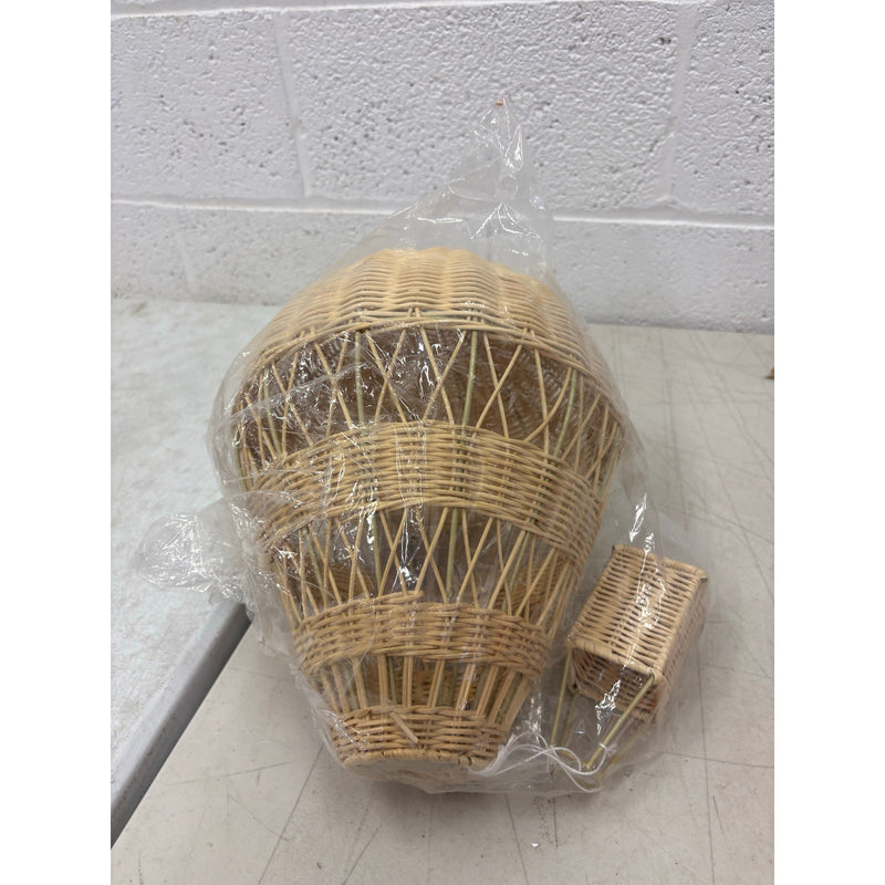 RUNROTOO-Rattan Hot Air Balloon, Wedding & Party Supply, Beige