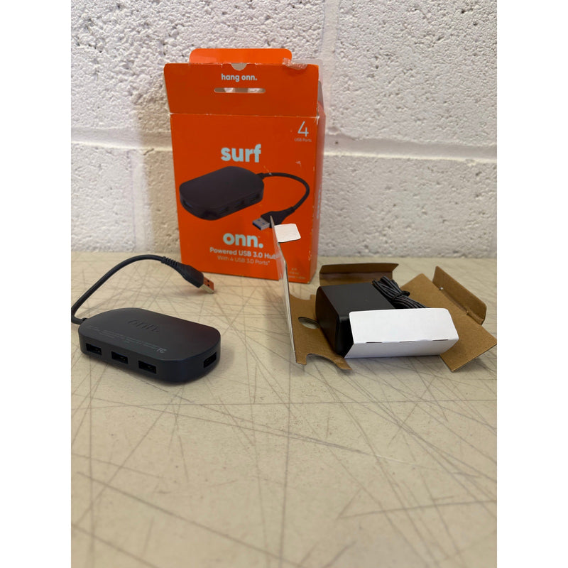 onn. AC Powered USB 3.0 Hub with 4 USB Ports