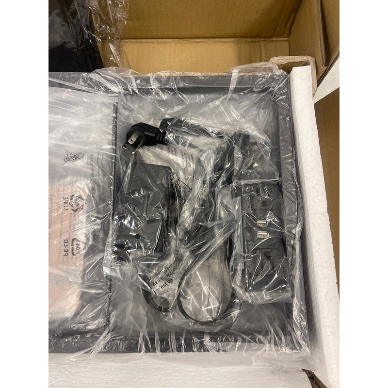 WLIVE Night Stand Set of 2 with Charger Station, Black, 2 Fabric Drawers