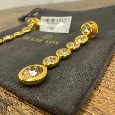 Julie Vos Rainbow Tier Earring, 24K Gold Plated, Champagne Radiance - Pink Green