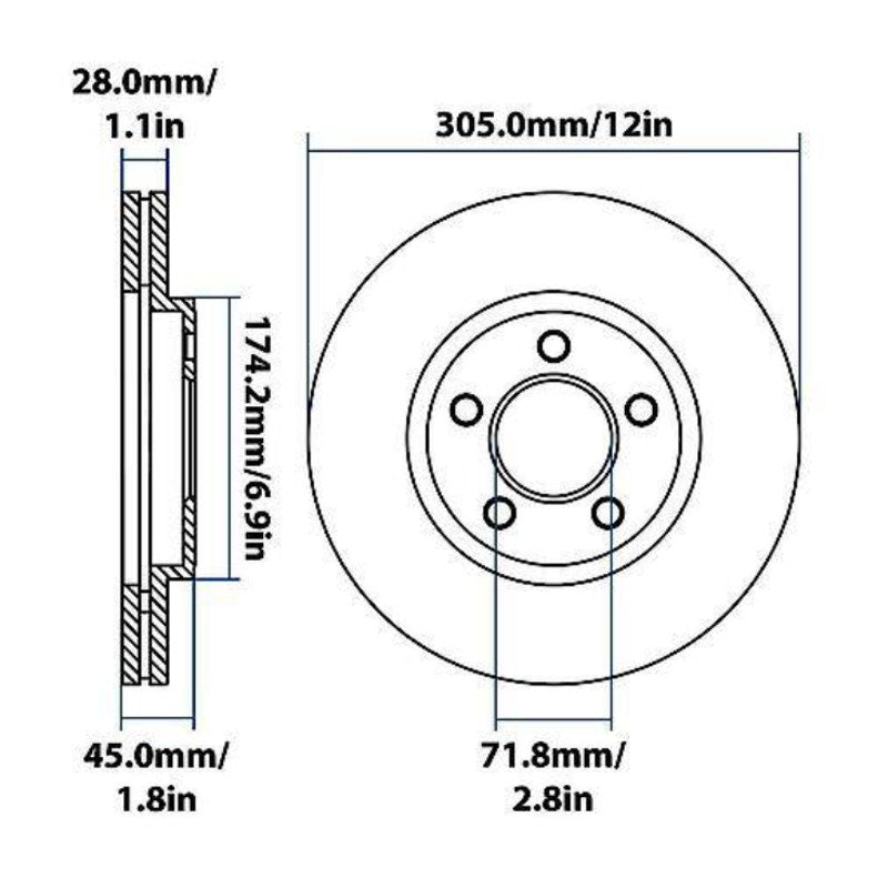 Carquest Wearever Brake Rotor, Meets or Exceeds OE Specs, Car Parts - YH145326