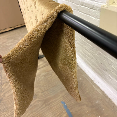 Ugg Dog Blanket 40" x 50" Paw Print Design, Dual Sided Fluffy & Soft Side - Tan