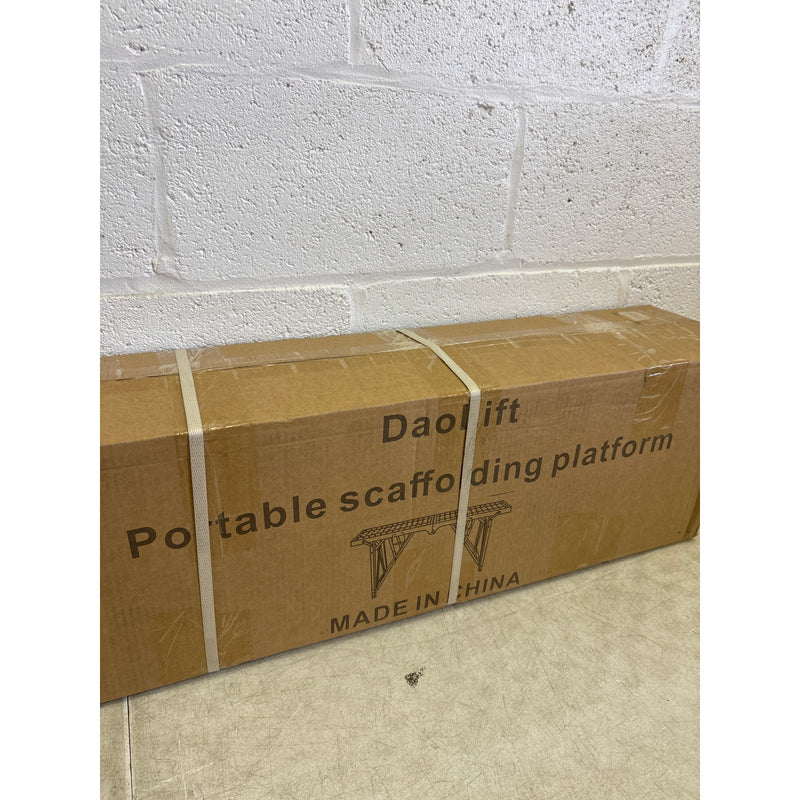 DaoLift 62.99"x9.84" Carbon Steel Scaffolding Platform CAP 660 LBS 32-50" H