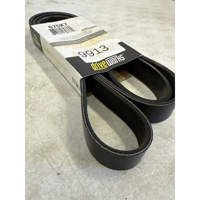 Driveworks V-Ribbed Belt, Meets OEM Requirements, Transmission Belt - 675K7