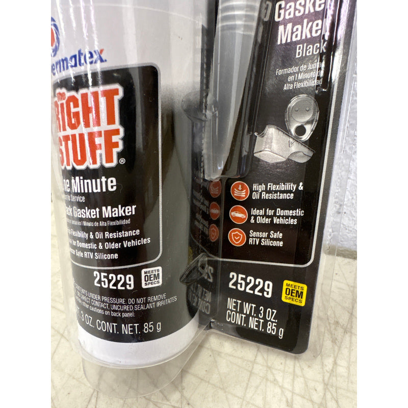 Permatex The Right Stuff: 1 Minute Gasket Maker: Black, 3 OZ - Car Auto Tools