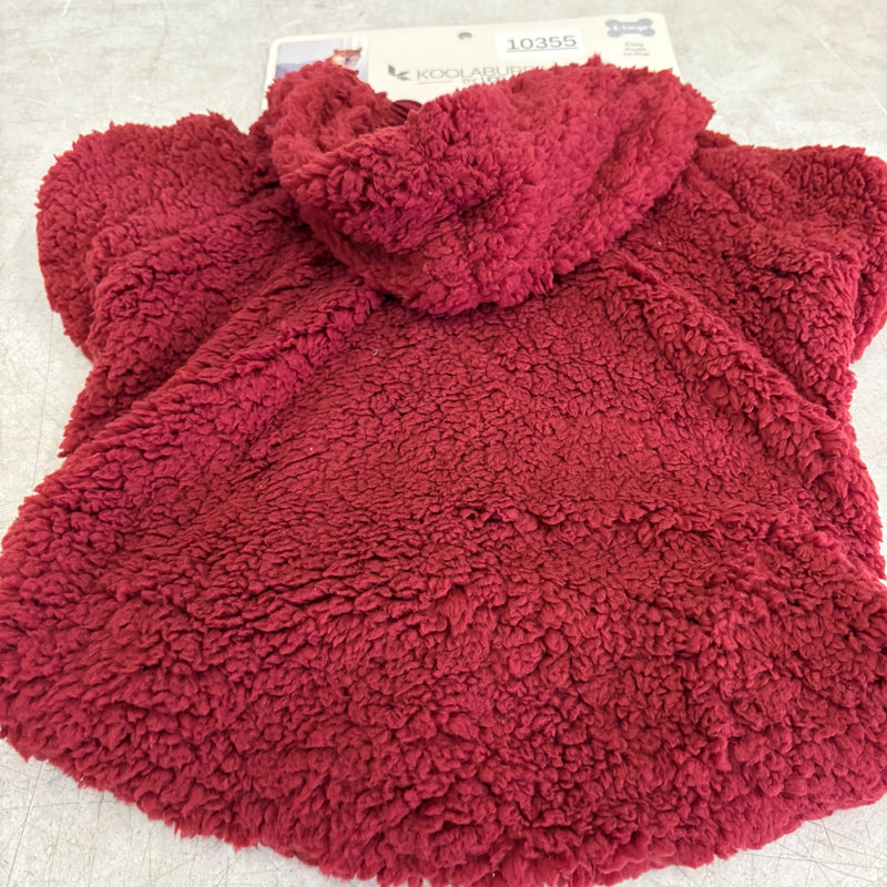 Koolaburra by UGG Pet Cozy Hoodie Dog Jacket Sweater, 20-21" Collar Red Fuzzy XL