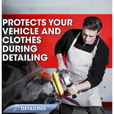 PACK-OF-5 AutoCraft Detailing Apron Microfiber Water Resistant Lightweight, Gray