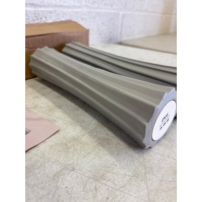 Set-of-2, 4.4-lb Yoga Foam Shaft Roller Dumbbell Hand Weights, Soft - Gray