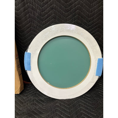 Sedas Living Units 17 " Round Mirror with 1.5" Wood Frame - Wall Mirror - White