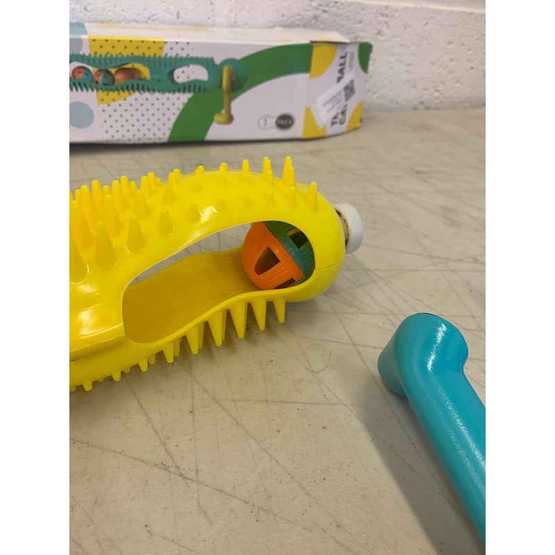 Cat Track Ball Cat Toy / Scratcher Yellow Body, Kitten Activity Game