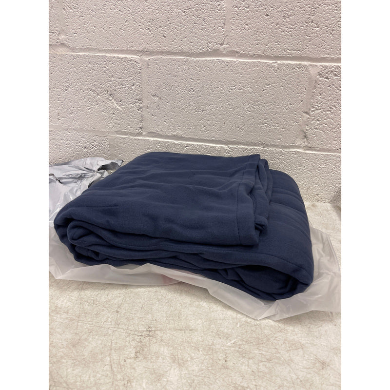 Sunbeam Heated Blanket | 10 Heat Settings, Quilted Fleece, Newport Blue, Full