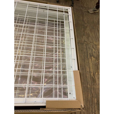 FLEXIMOUNTS 4'X8' Heavy Duty Overhead Ceiling Storage w Hooks, WHITE GR48-H