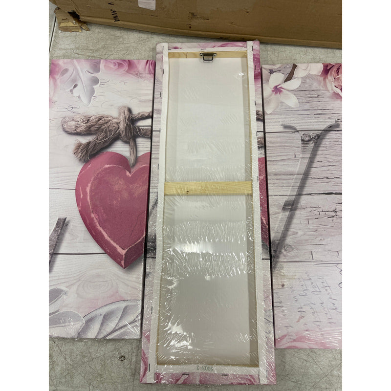 Pink LOVE Canvas Wall Art Home Decor Canvas Print, 5 Piece Ready to Hang